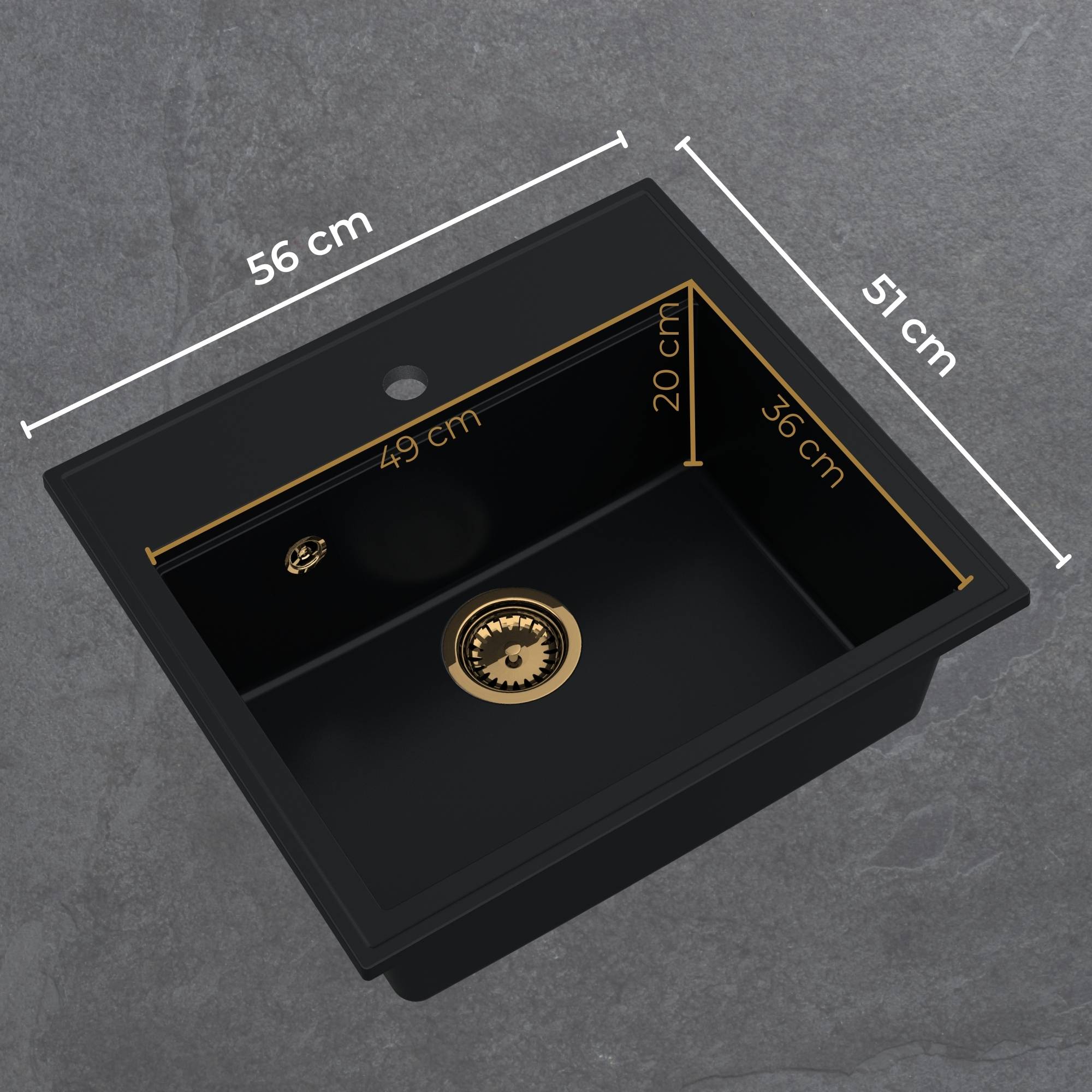 Zlew granitowy jednokomorowy Sink 60